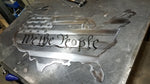 metal flag personalized metal art customized steel art decor scrolls oaktree monograms spartan firepit made by metal endeavors metalendeavors.com