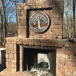 personalized metal art customized steel art decor scrolls oaktree monograms spartan firepit made by metal endeavors metalendeavors.com