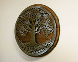 personalized metal art customized steel art decor scrolls oaktree monograms spartan firepit made by metal endeavors metalendeavors.com