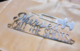 personalized metal art customized steel art decor scrolls oaktree monograms spartan firepit made by metal endeavors metalendeavors.com