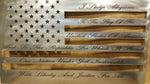pledge of allegiance metal flag personalized metal art customized steel art decor scrolls oaktree monograms spartan firepit made by metal endeavors metalendeavors.com