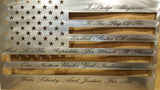 pledge of allegiance metal flag personalized metal art customized steel art decor scrolls oaktree monograms spartan firepit made by metal endeavors metalendeavors.com